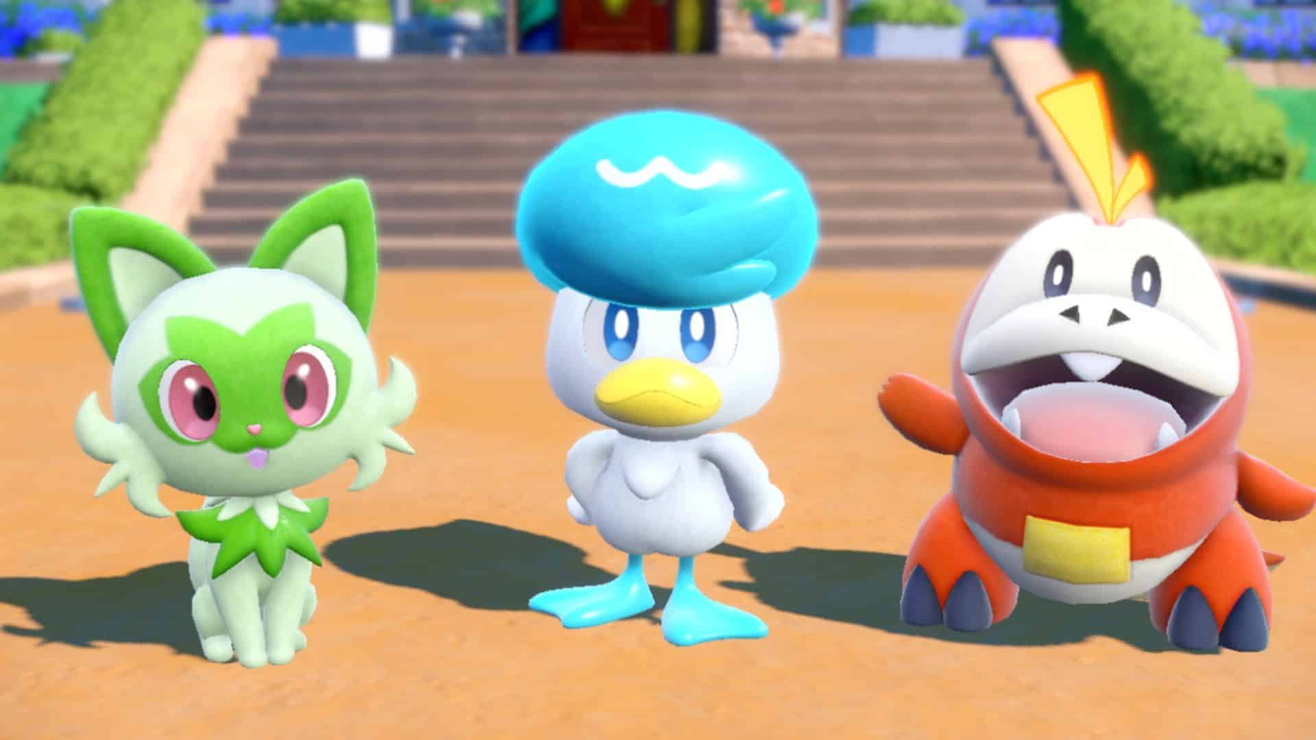 new pokemon starters in scarlet and violet