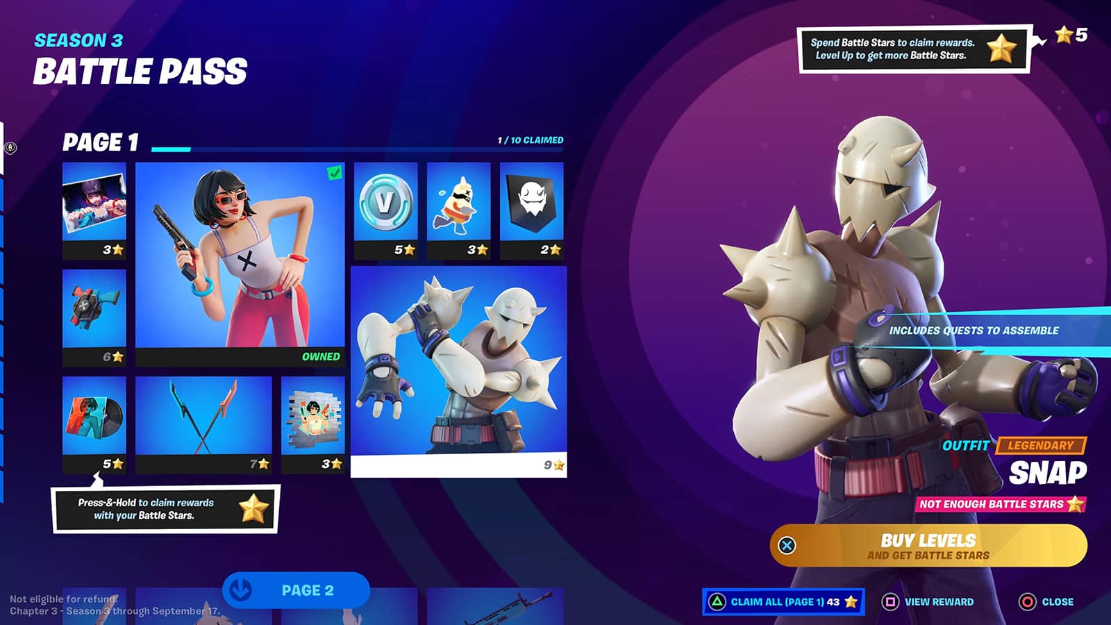 Fortnite Battle Pass Page 1