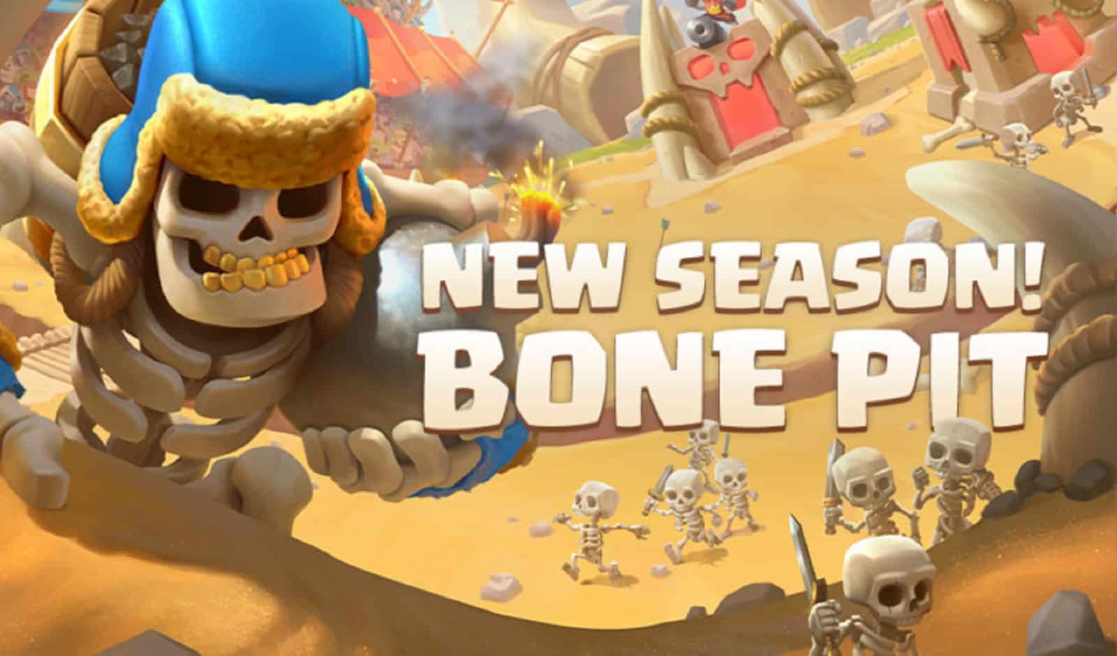 cover art for Clash Royale season 36 bone pit