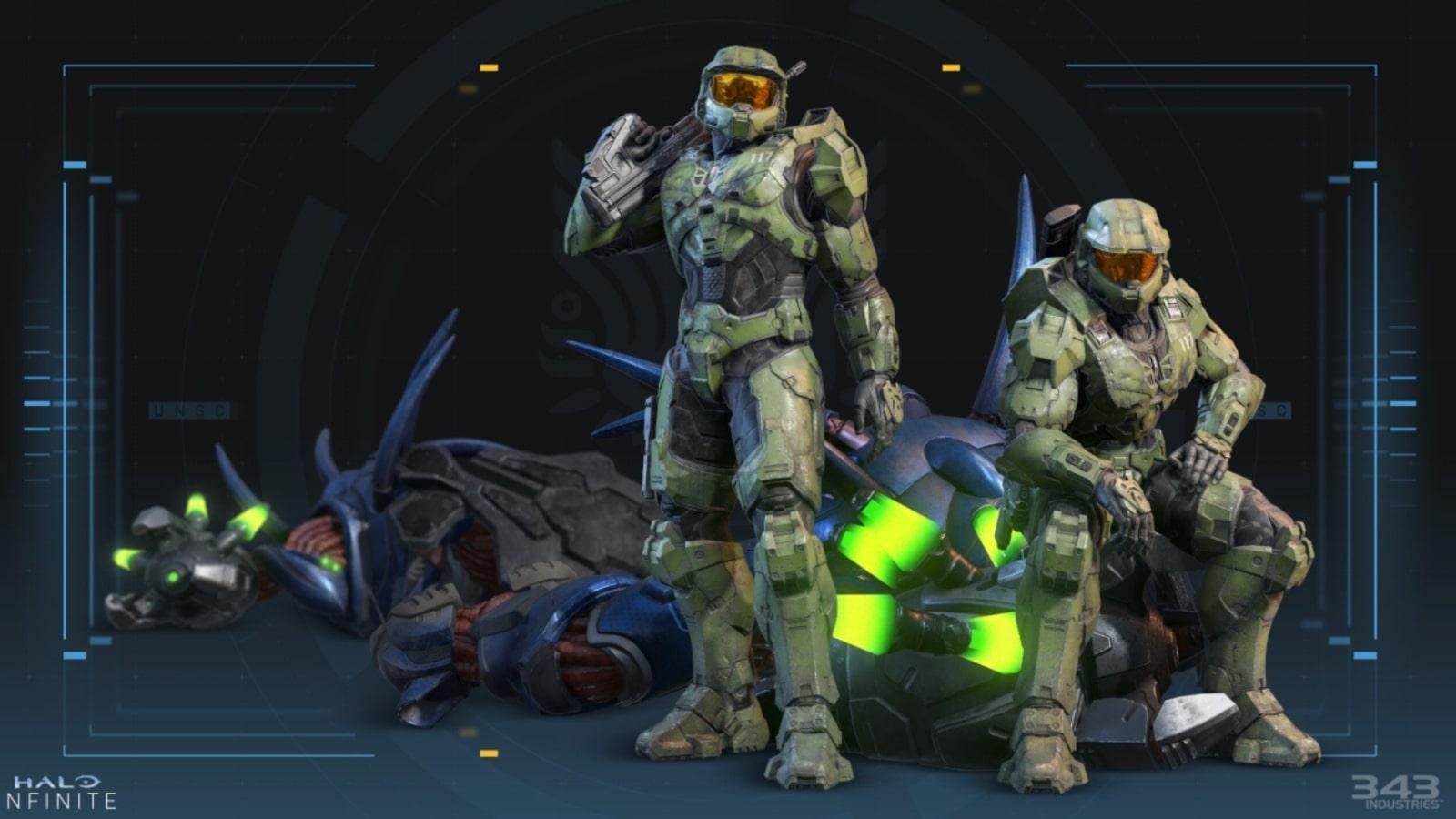 2 Master Chief with weapons