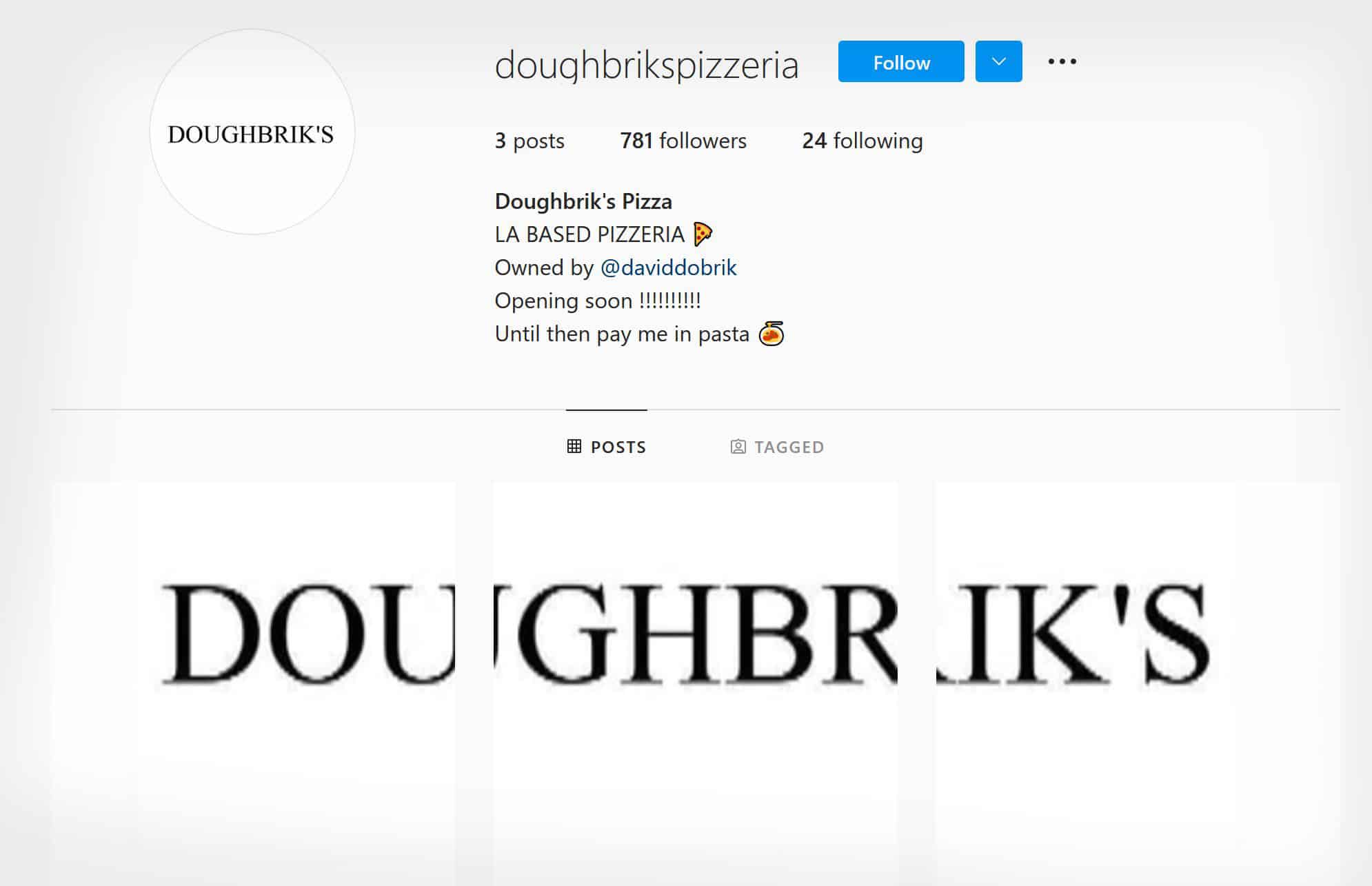 doughbriks instagram page