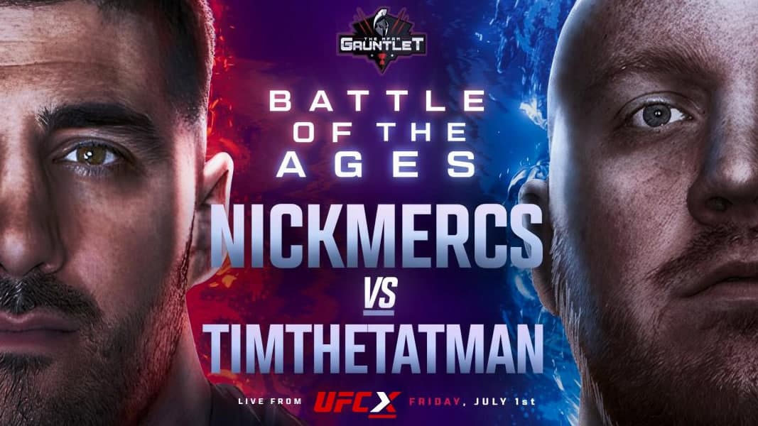 UFC graphic showing NICKMERCS and TimTheTatman fight