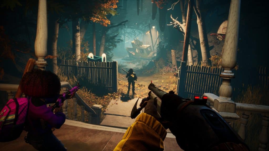 Redfall screenshot showing a character holding a gun