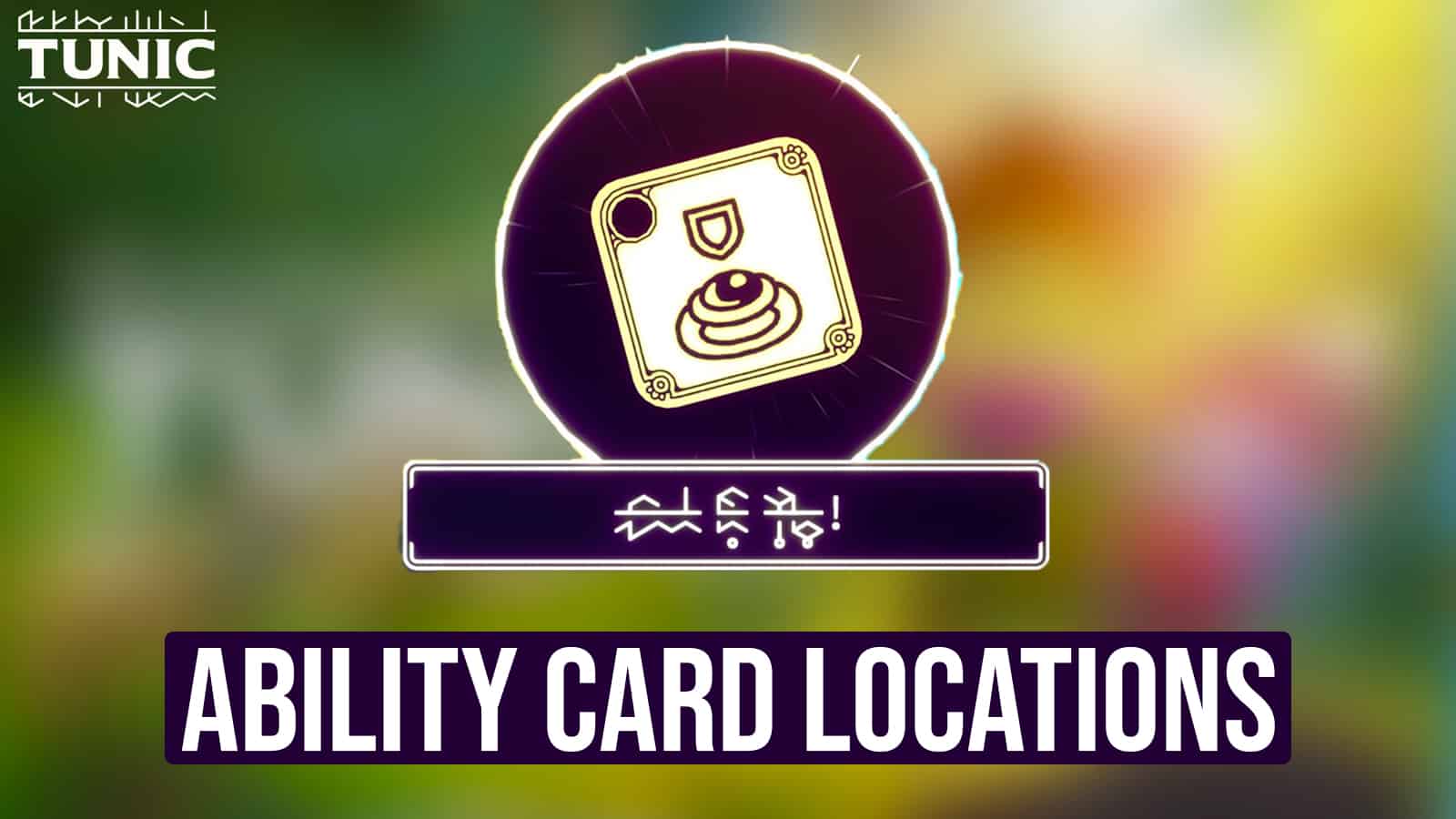 in image of an ability card in Tunic