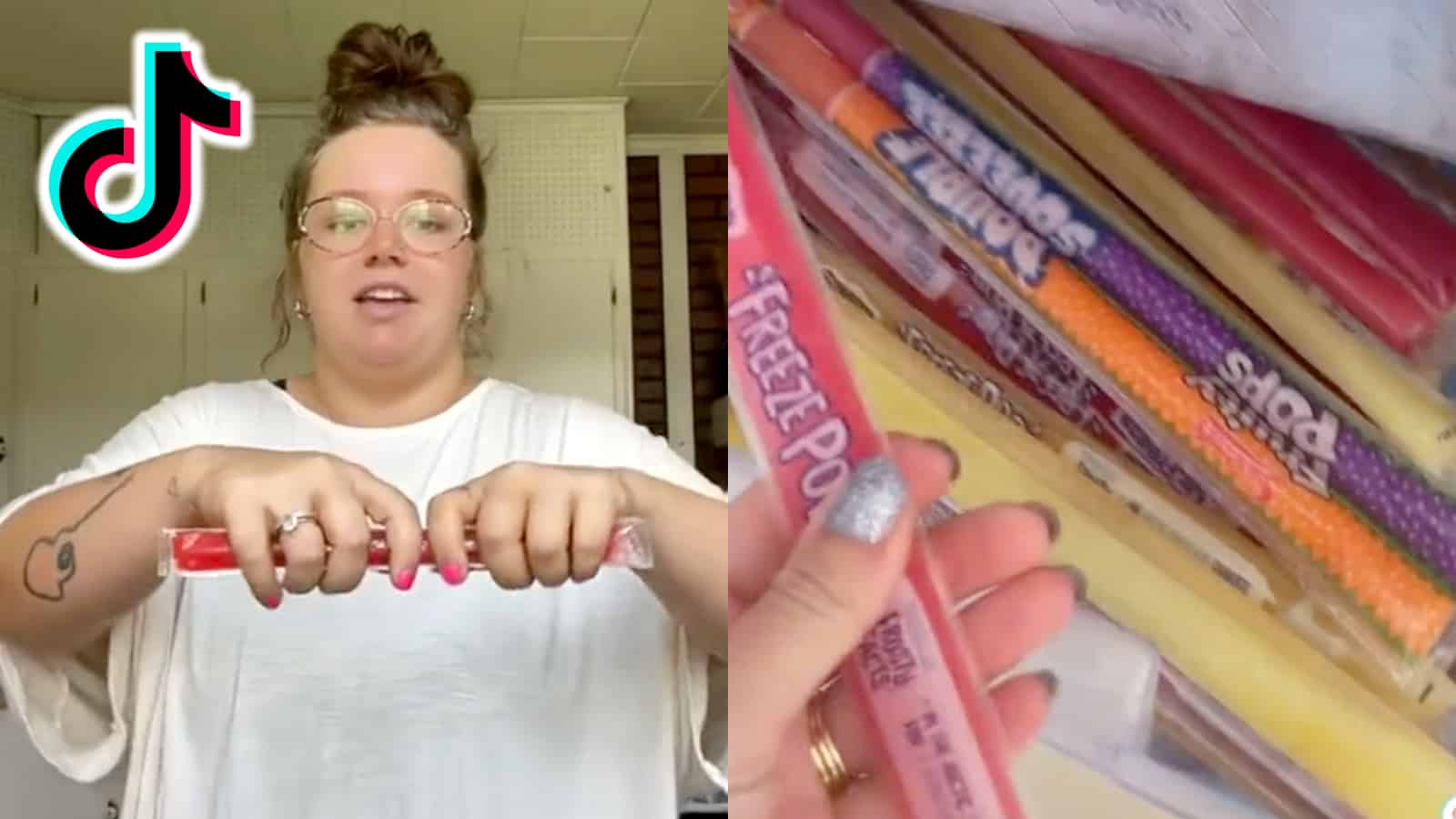 TikToker shows popsicle hack