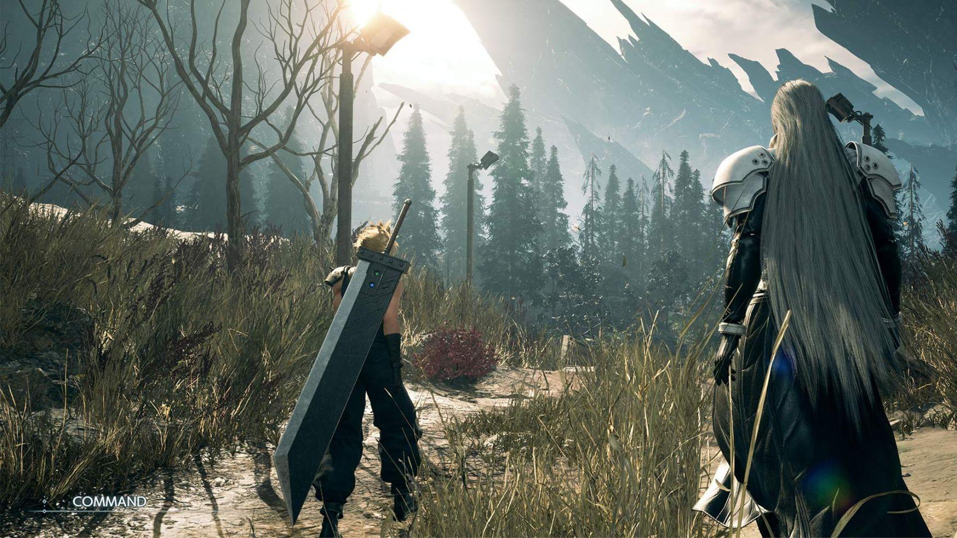 cloud walking with sephiroth in final fantasy rebirth