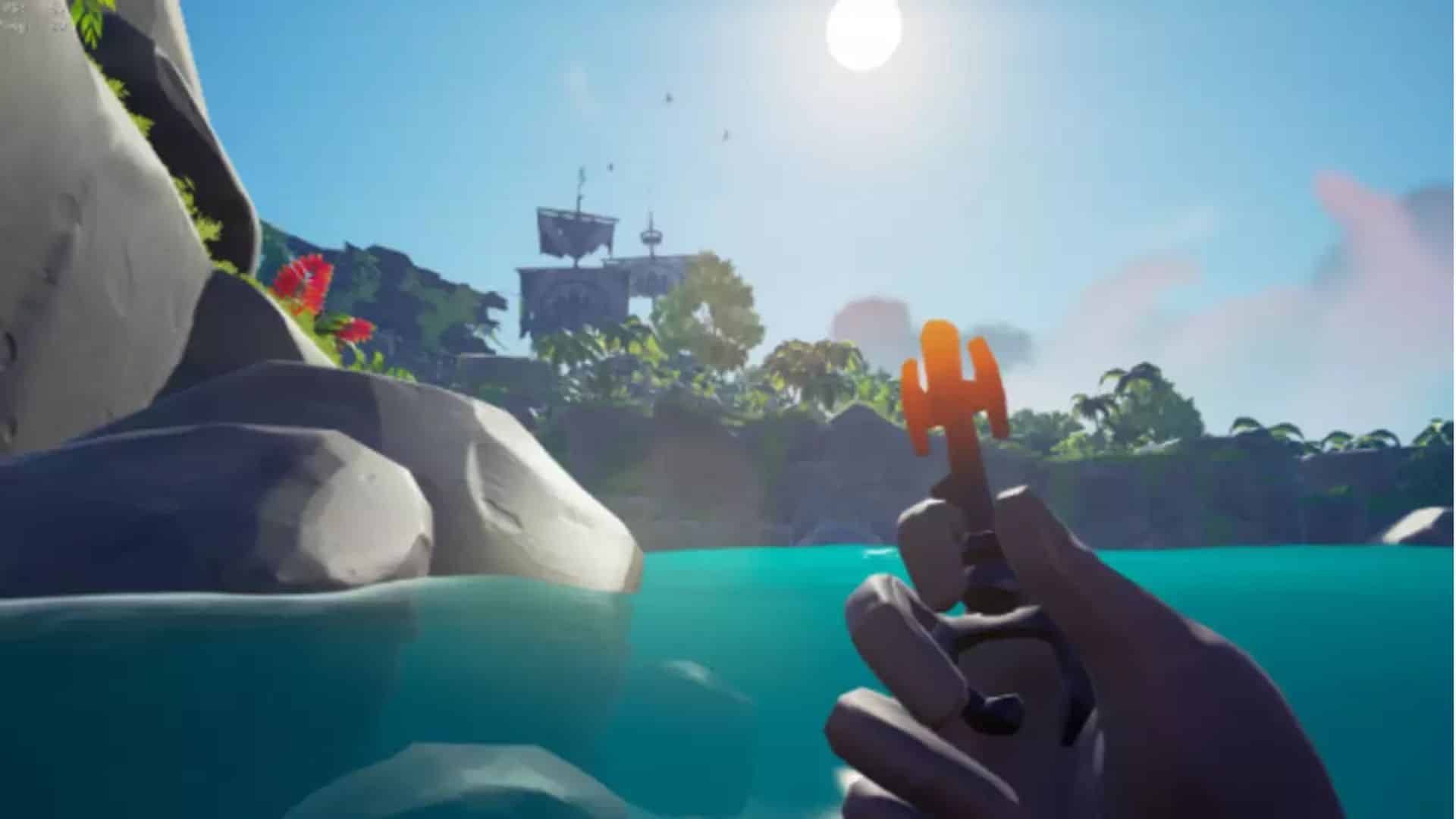 holding an ashen key in sea of thieves