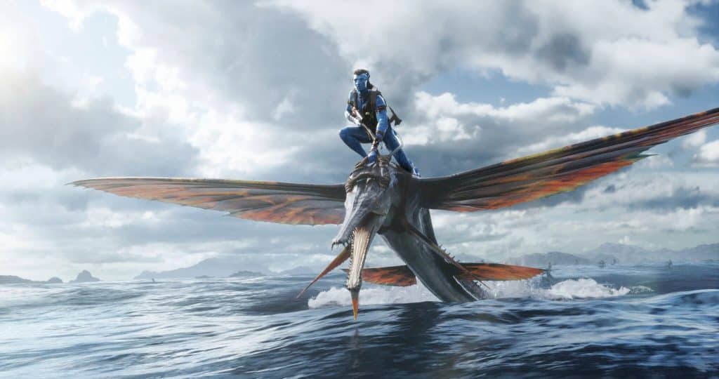 Jake Sully riding an animal in Avatar: The Way of Water, with the Avatar 2 runtime set to be a long one.