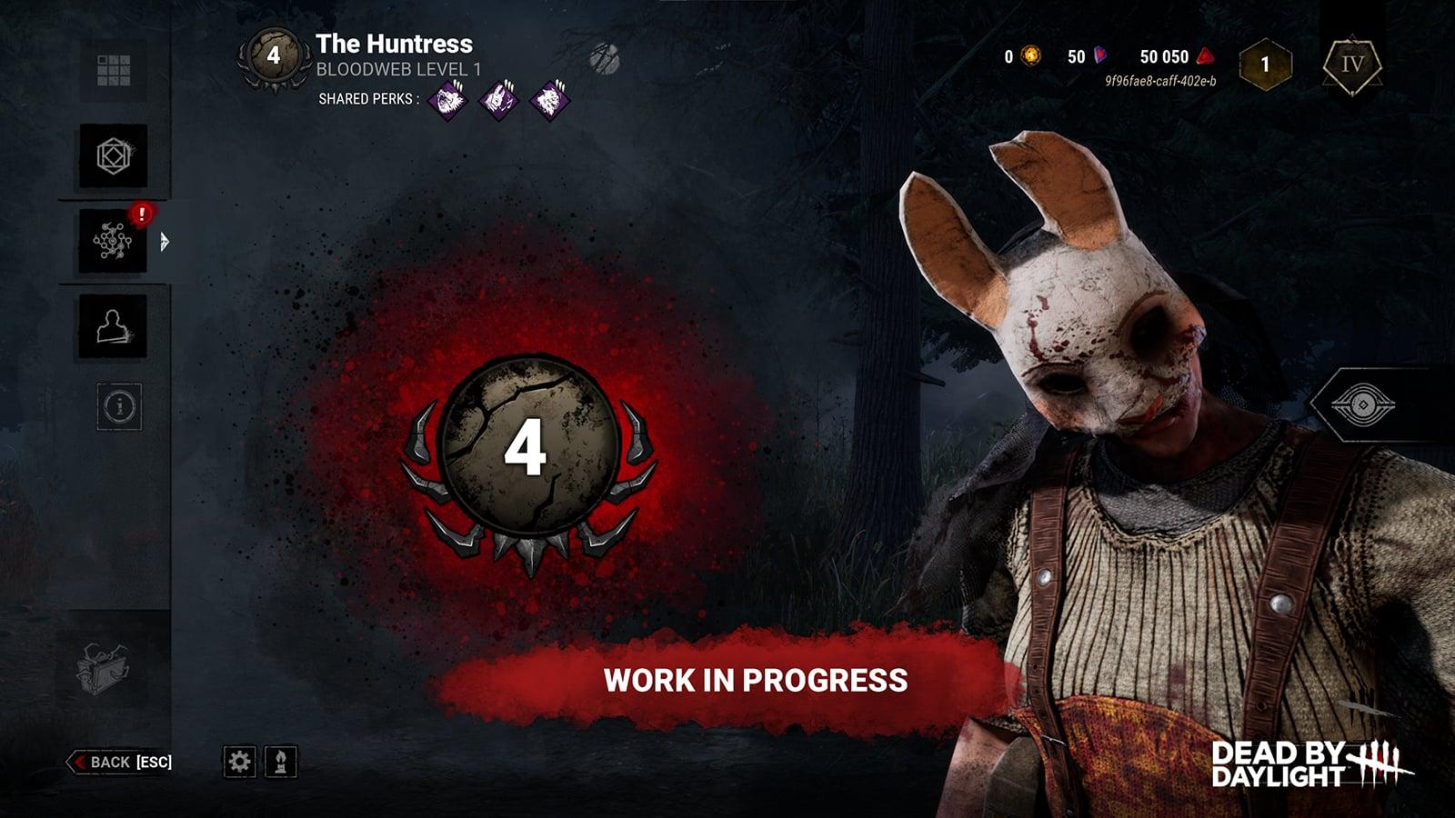 The new progression system in Dead by Daylight with the Huntress Killer