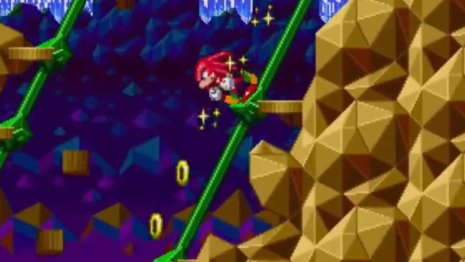 knuckled riding down rail in sonic 3 and knuckles