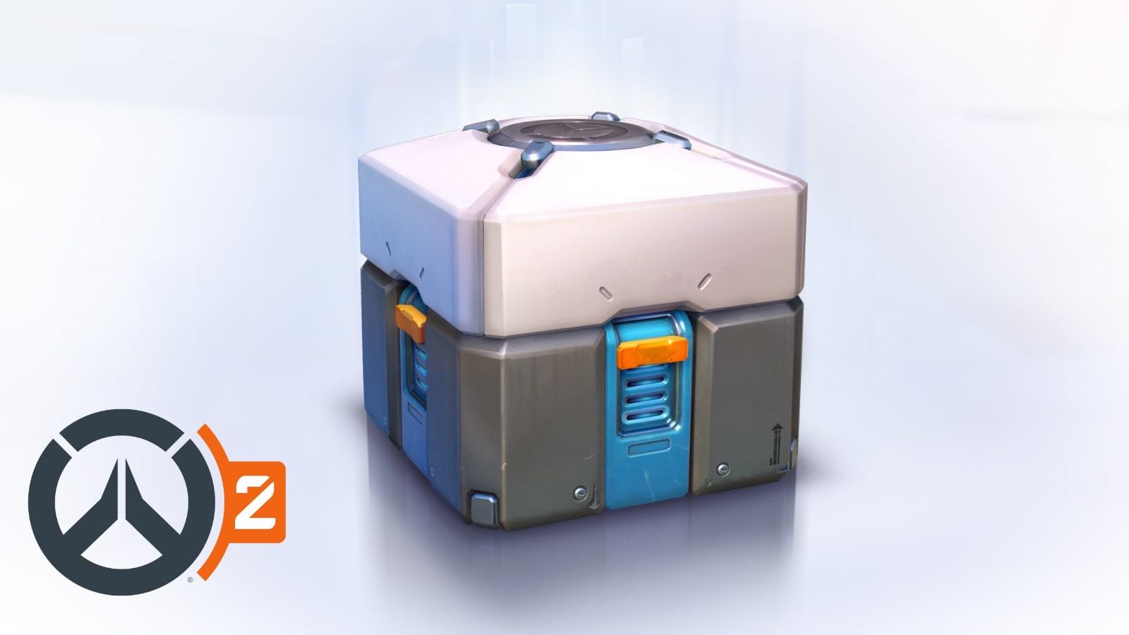 Overwatch 1 lootbox image still with OW2 logo