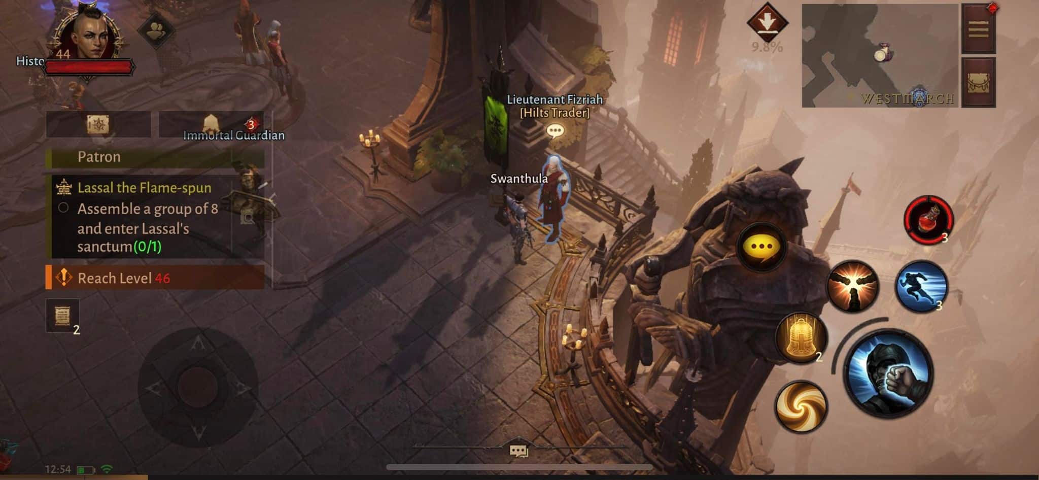diablo immortal lieutenant fizriah location hilt trader for cycle's turn chest