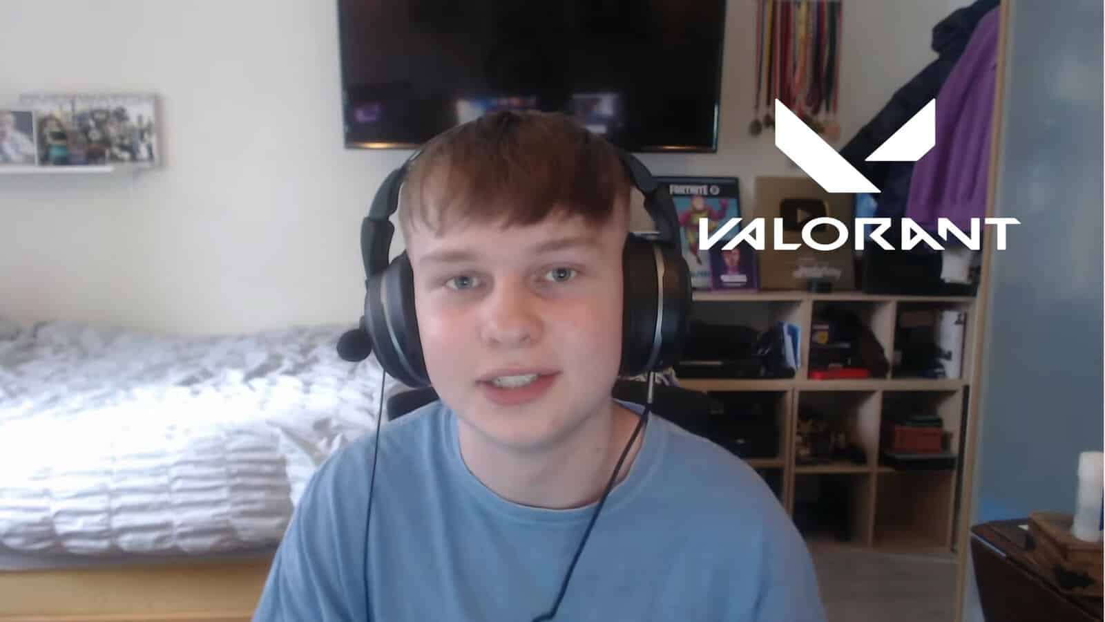 benjyfishy in his room explaining his move to Valorant