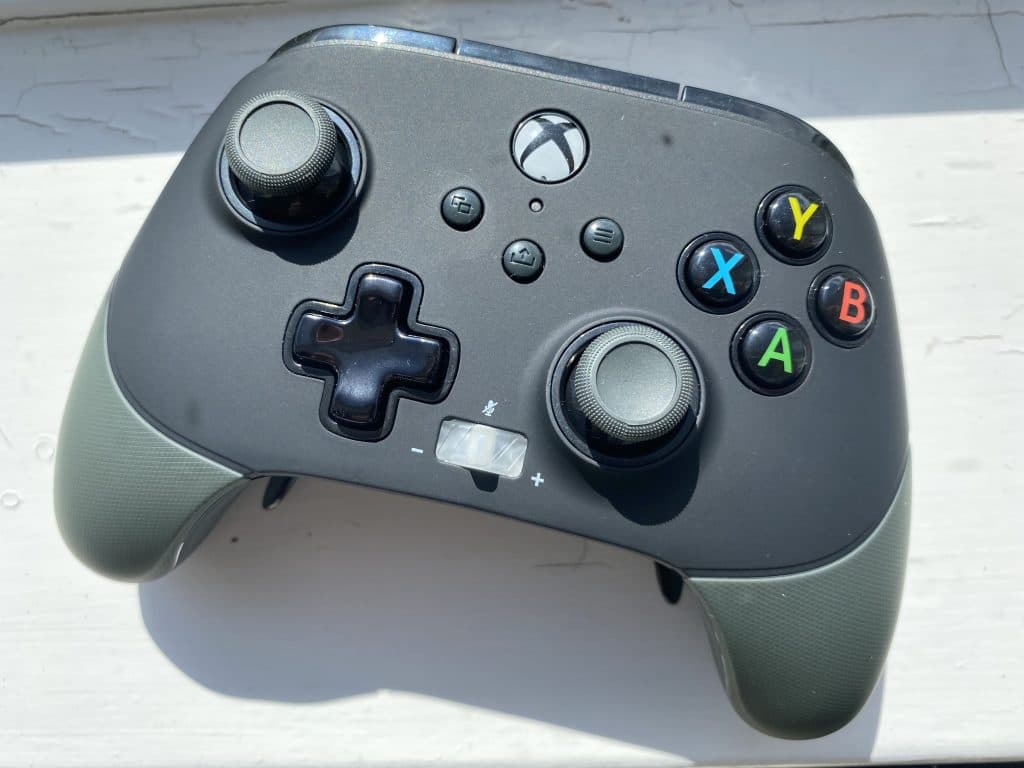 An image of the controller, showcasing its grey colorway