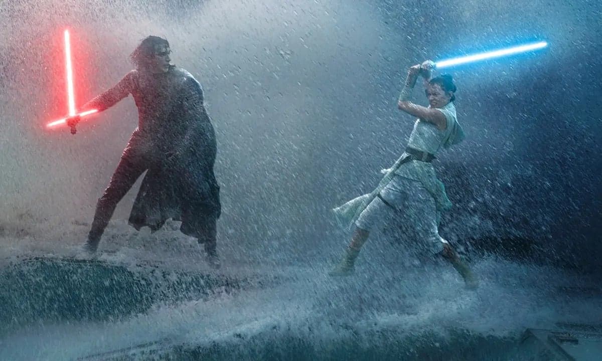 Kylo Ren and Rey's lightsaber duel in Star Wars: The Rise of Skywalker
