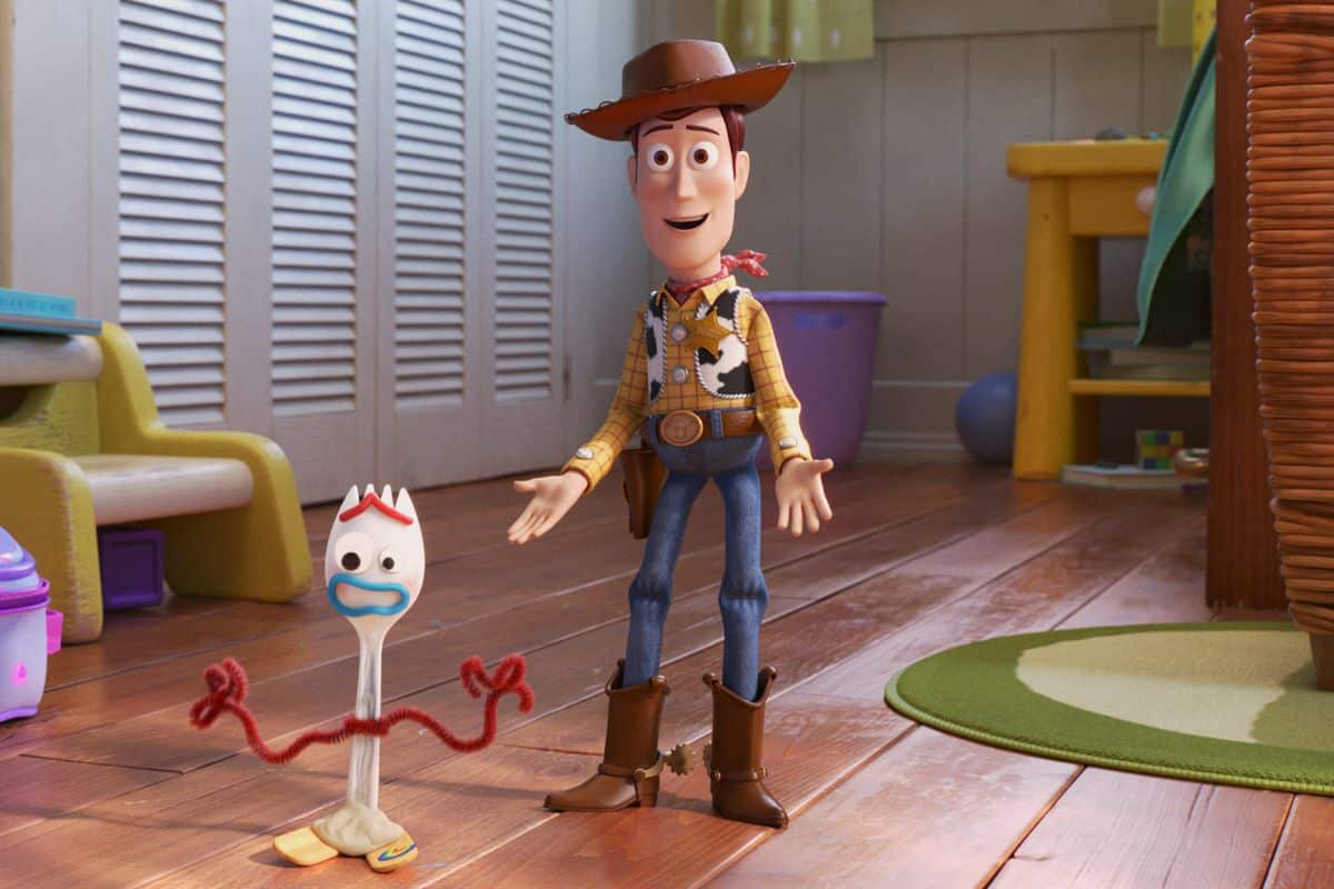 Woody and Forky in Disney Pixar's Toy Story 4.