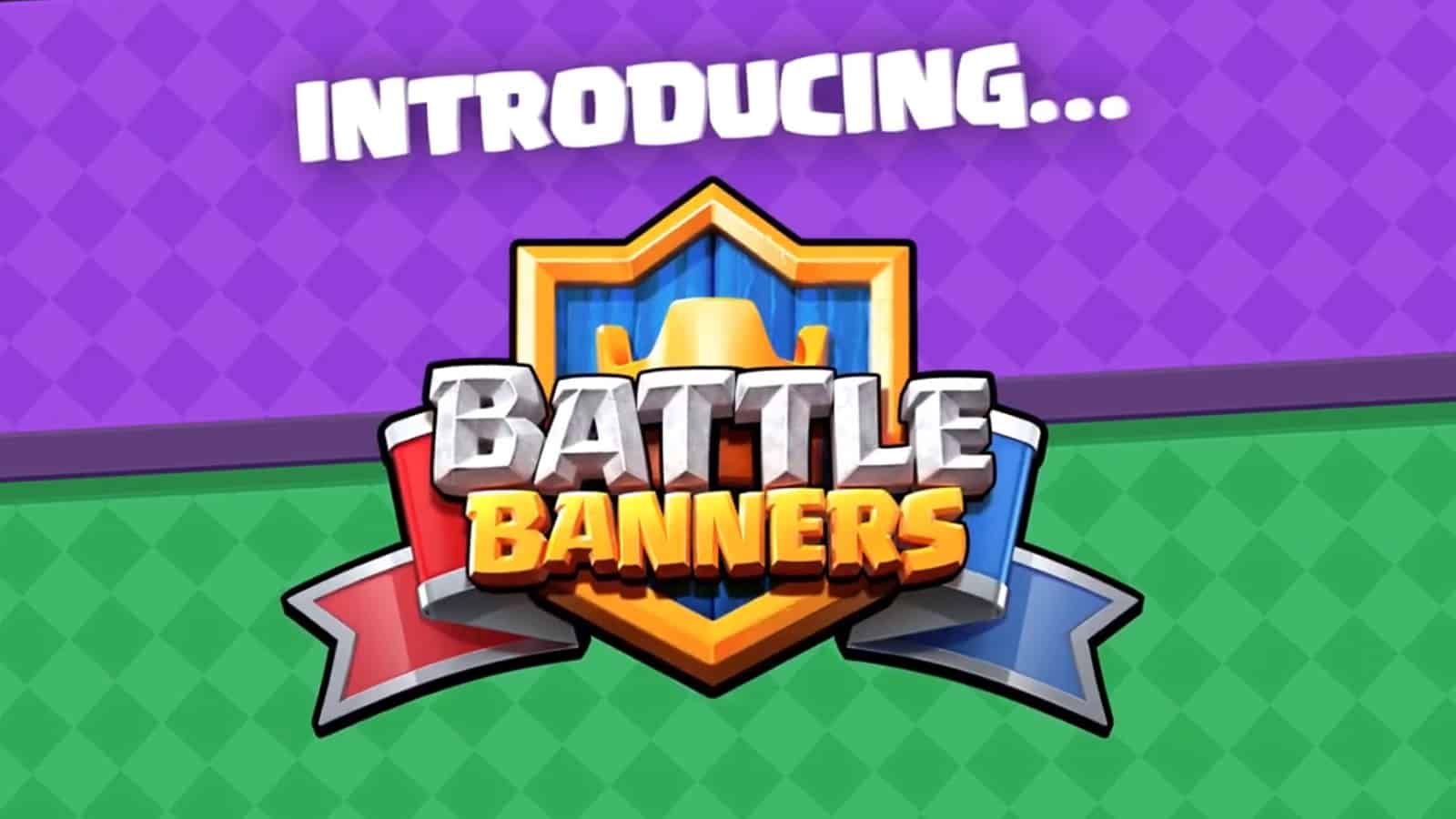 cover art for the introduction of Battle Banners in Clash Royale with the Summer update.