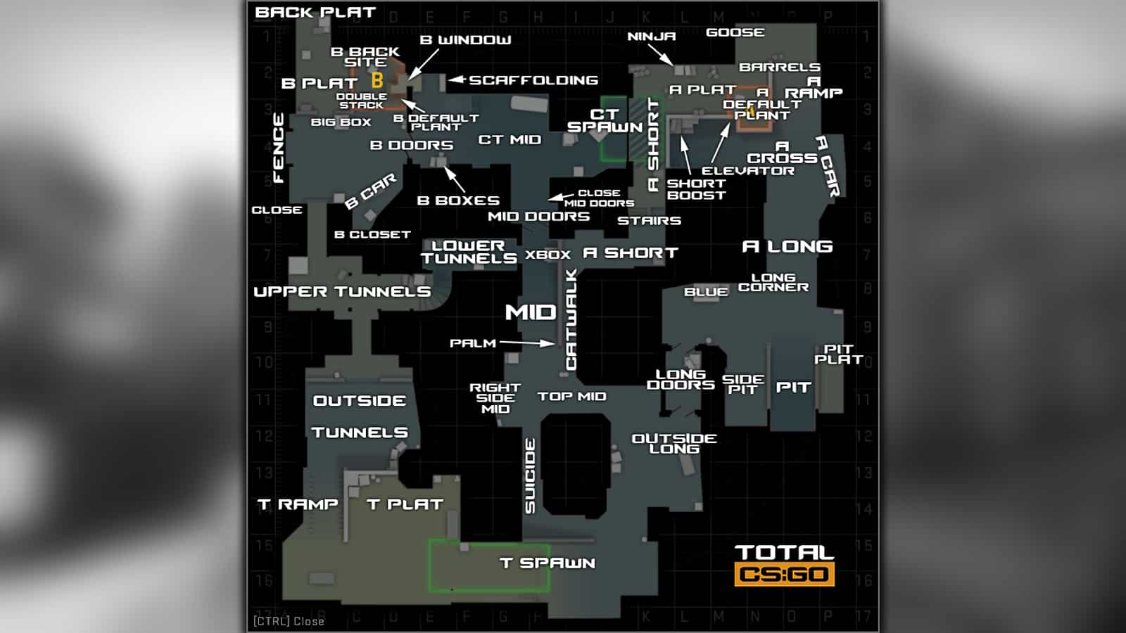 an image of dust 2 callouts in cs:go