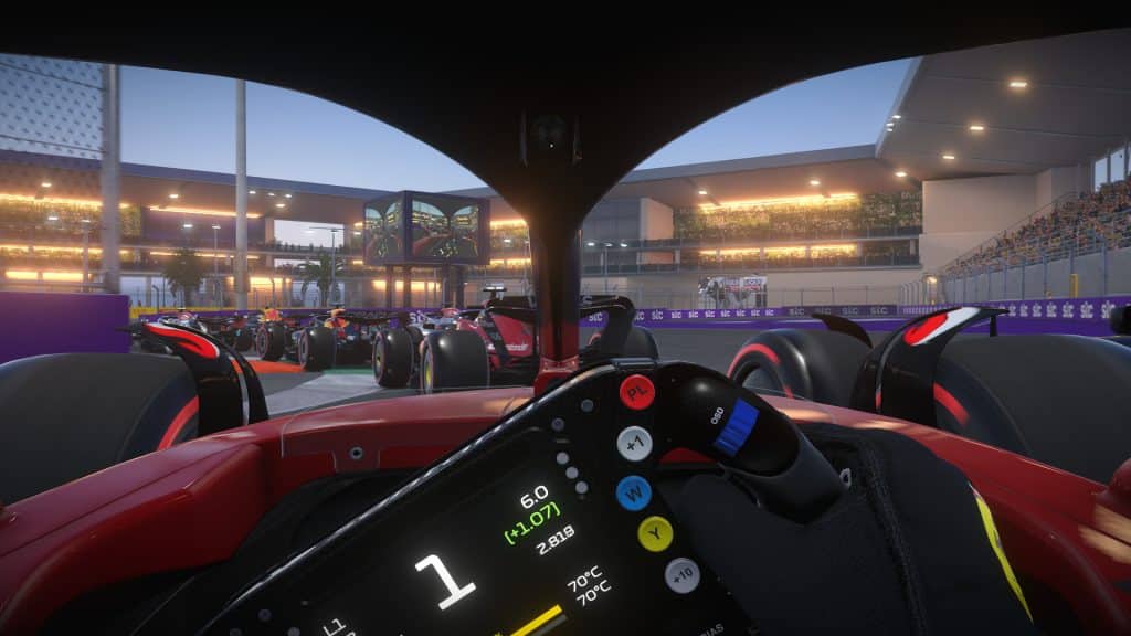 View from inside Charles Leclerc's Ferrari