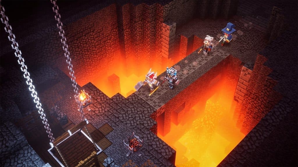 an image of a dungeon in Minecraft Dungeons