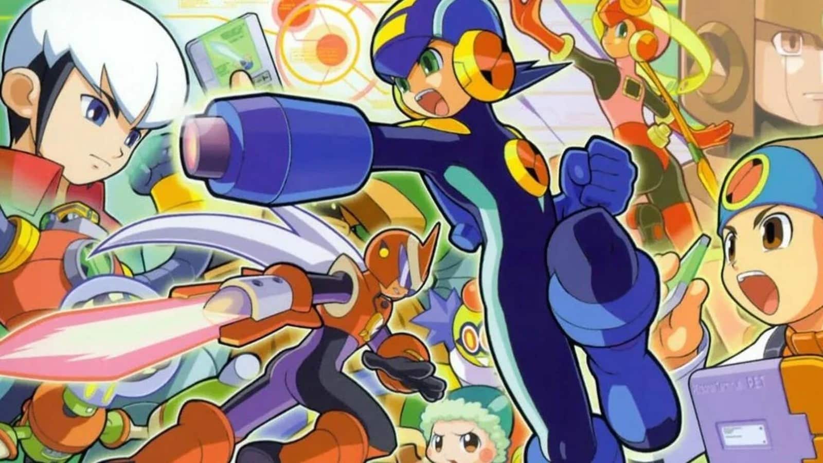 An image of official artwork for Mega Man Battle Network Legacy Collection