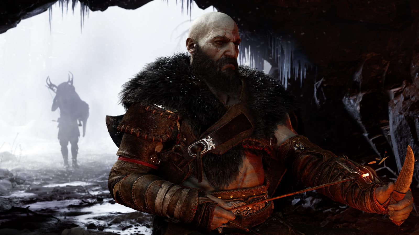 God of War Ragnarok screenshot showing Kratos and Atreus