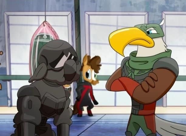 Black Noir and Soldier Boy in cartoon form in The Boys Season 3 Episode 7