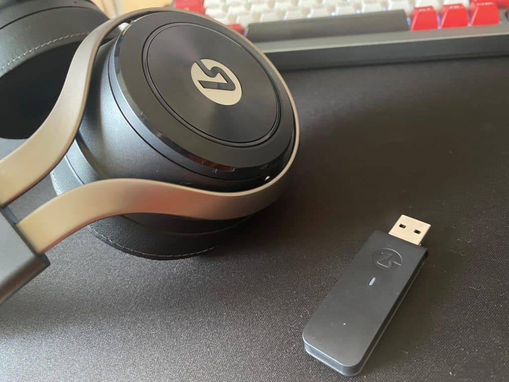 The USB dongle for the Lucidsound LS50X gaming headset