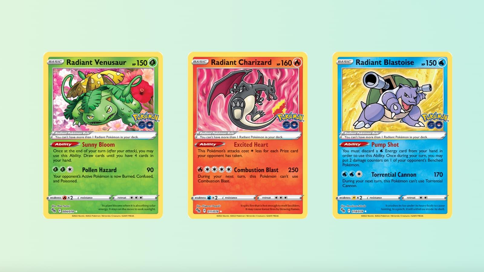Radiant Cards are some of the best cards in the Pokemon Go TCG set