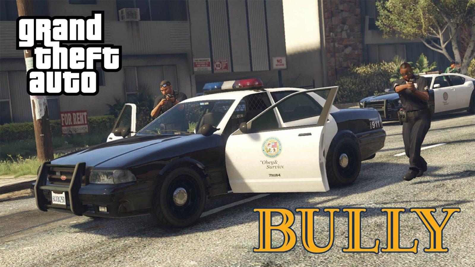 gta police officers and police car