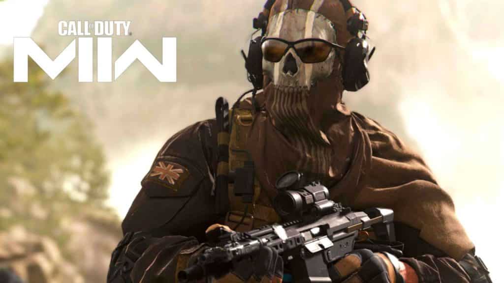 Modern Warfare character holding assault rifle