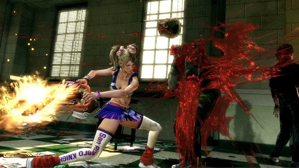 Lollipop Chainsaw zombie slaying