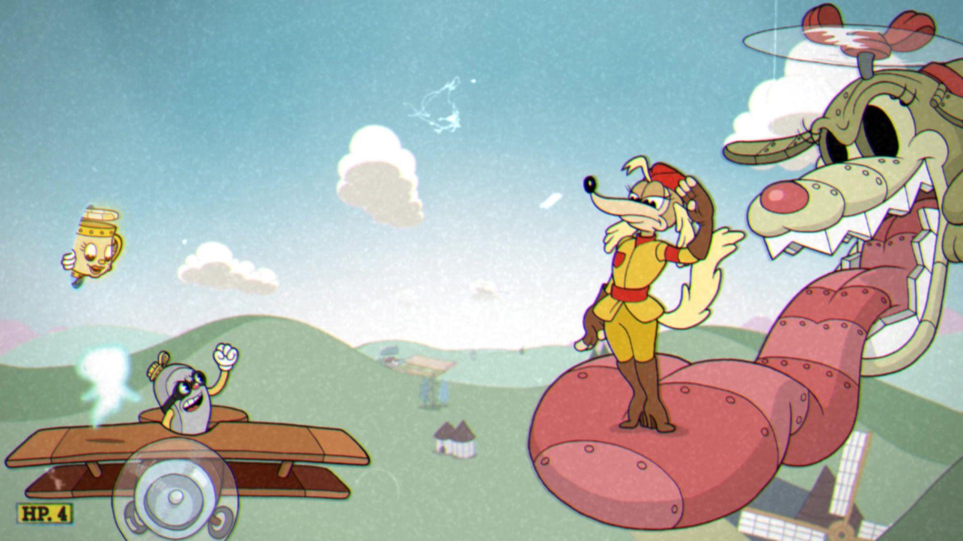 howling aces boss fight in cuphead the delicious last course dlc