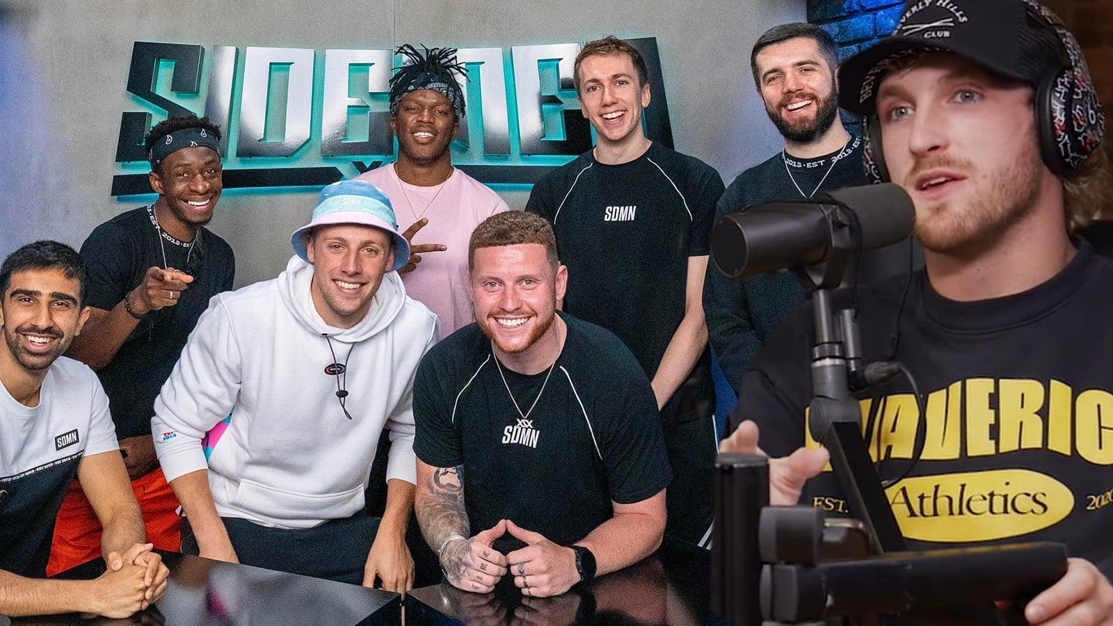 Sidemen Twitter group picture with Logan Paul speaking on IMPAULSIVE podcast