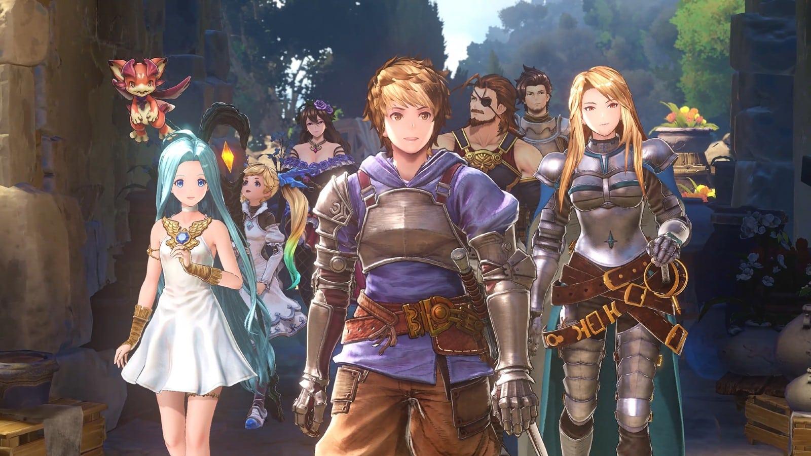 An image of the party members in Granblue Fantasy Relink.
