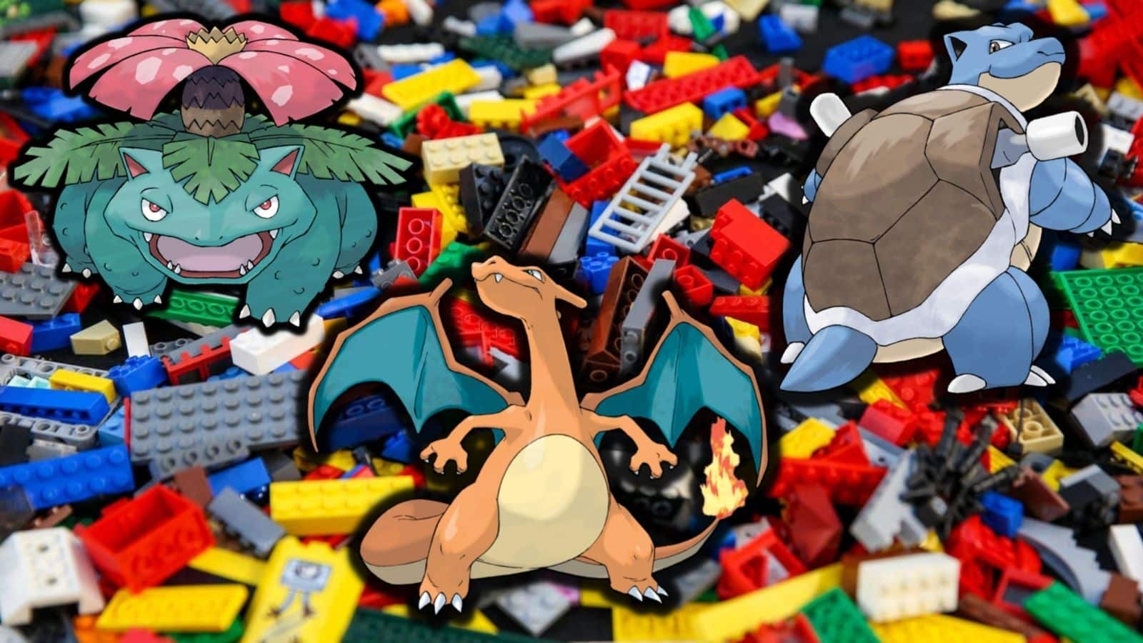 pokemon generation 1 starters lego header image