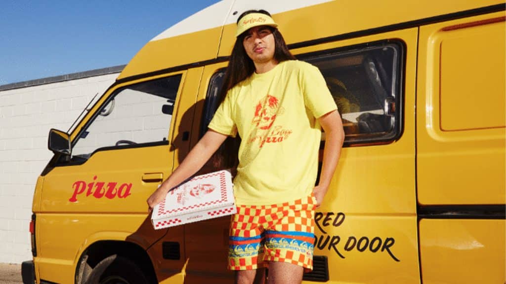 stranger things surfer boy pizza promo