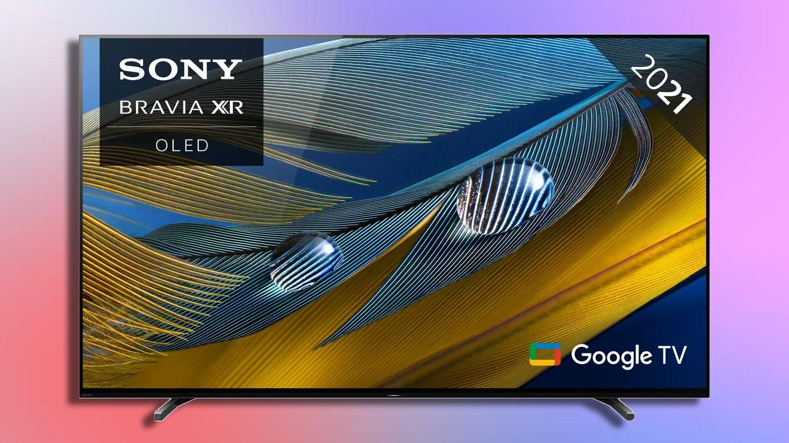 A Sony TV on a gradient background
