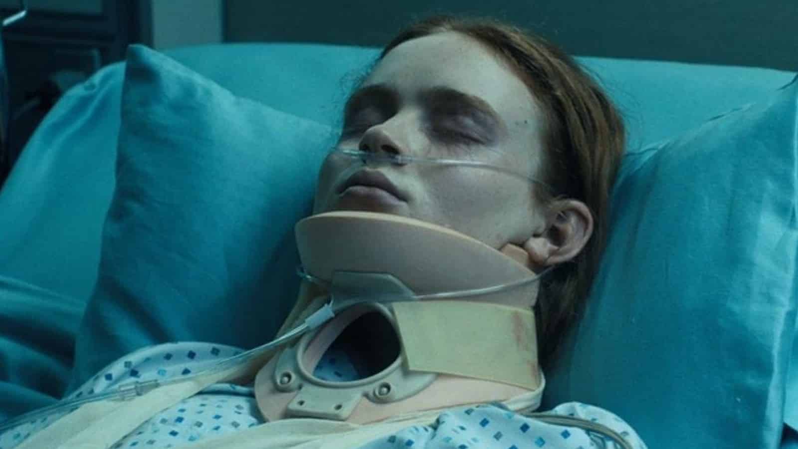 Sadie Sink's Max in a neck brace in Stranger Things Season 4