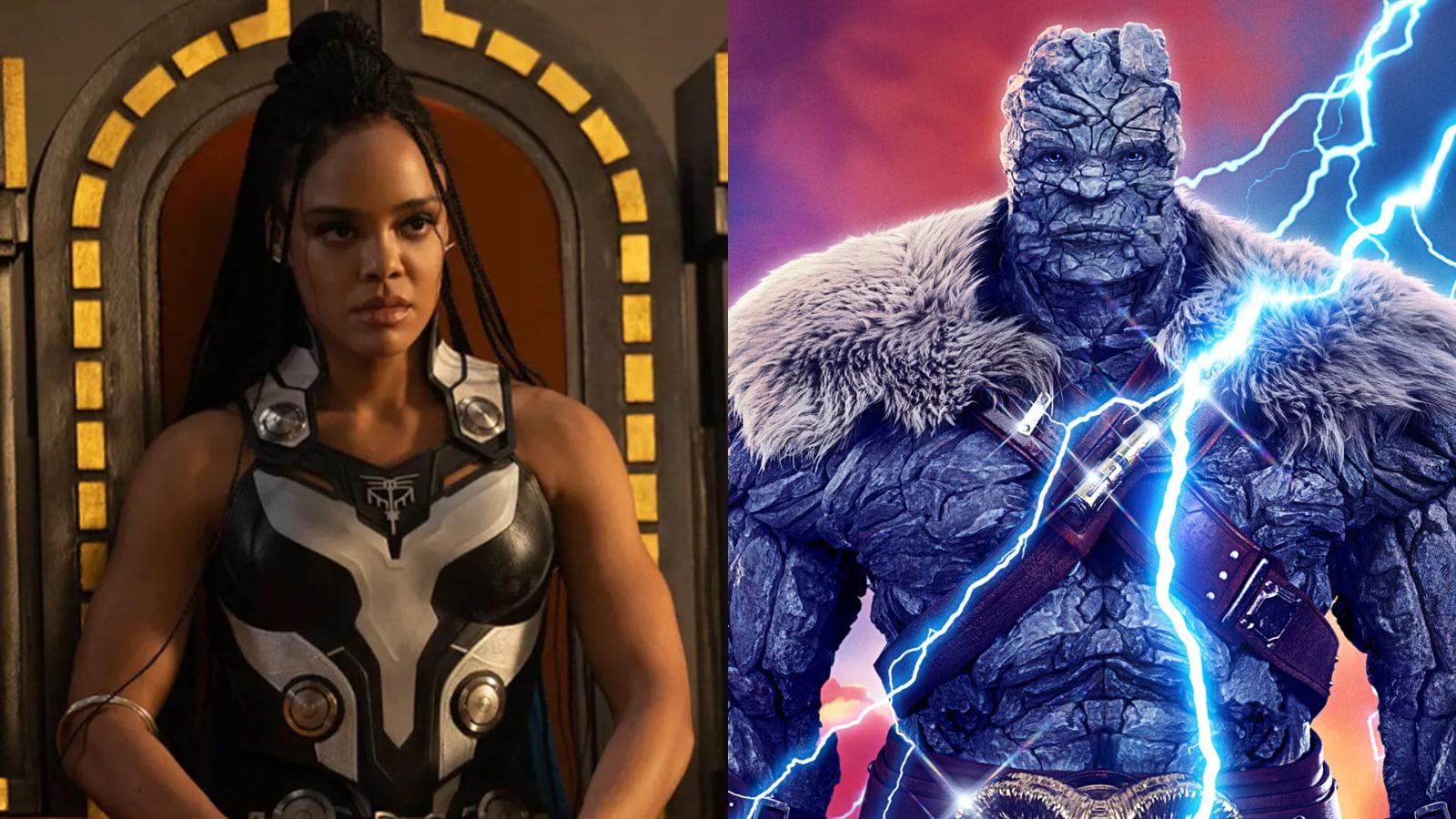 Valkyrie and Korg in Thor: Love and Thunder.