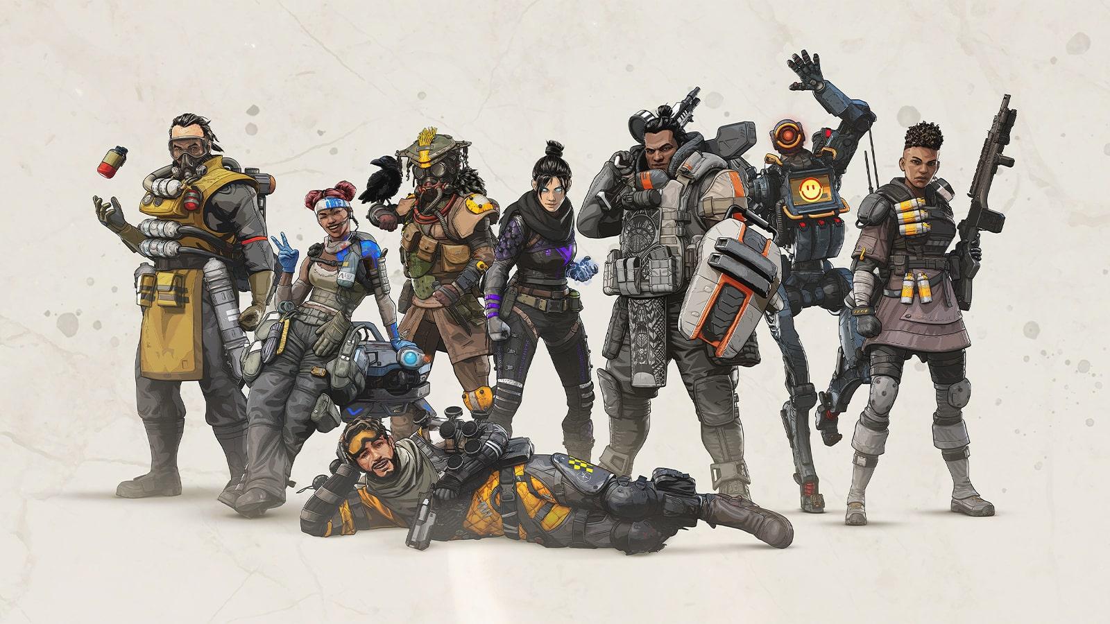 an image of all characters in Apex Legends