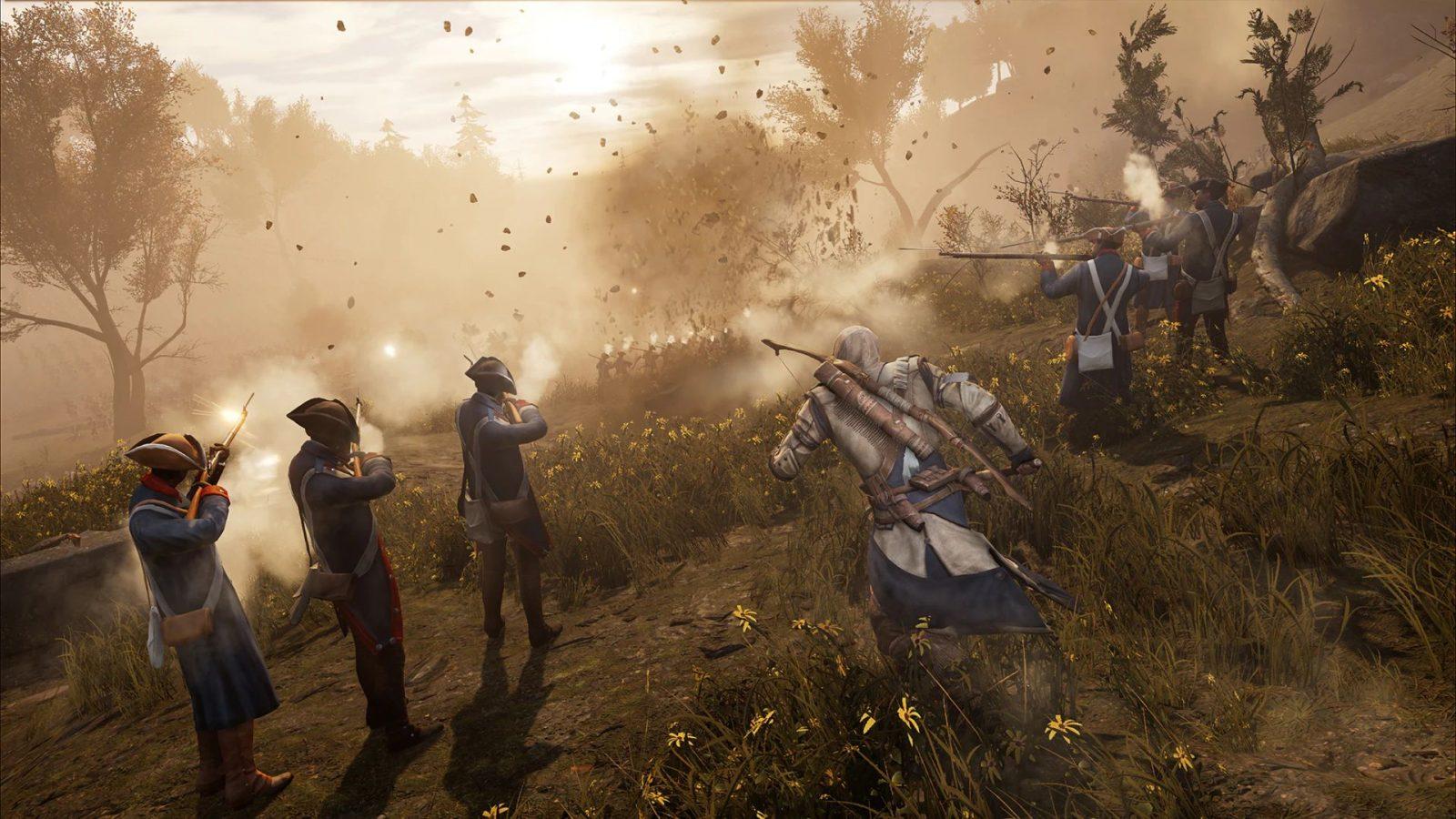 assassin's creed 3 battle going on