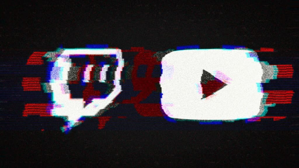twitch youtube glitch logos
