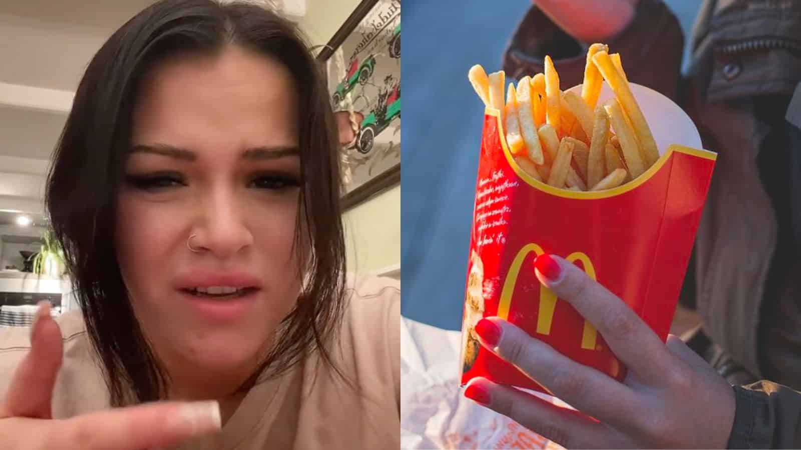 mcdonalds worker with fries on tiktok
