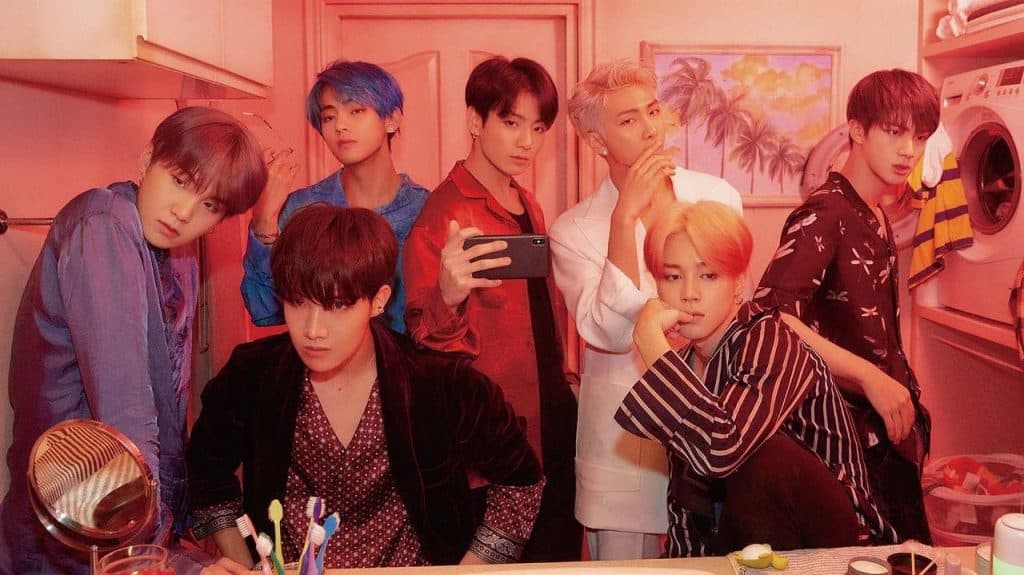 BTS in Boy with Luv music video