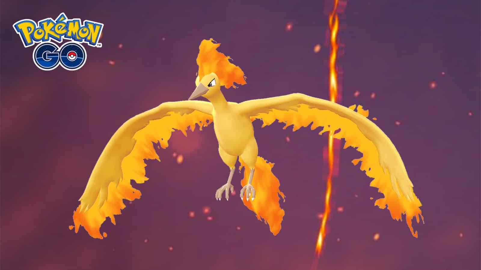 Moltres appearing with its best moveset in Pokemon Go