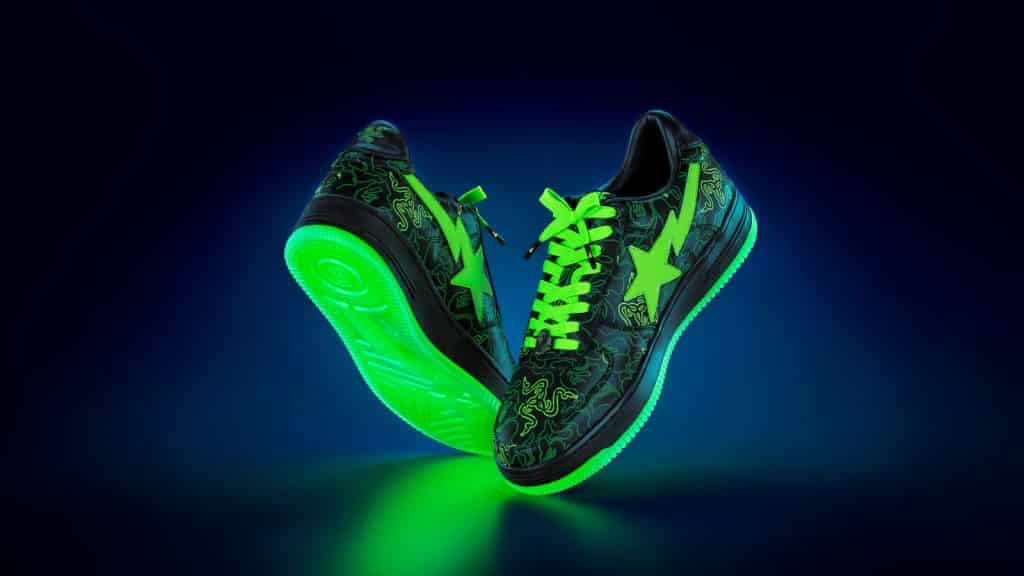 Razer BAPE STA Sneakers glowing