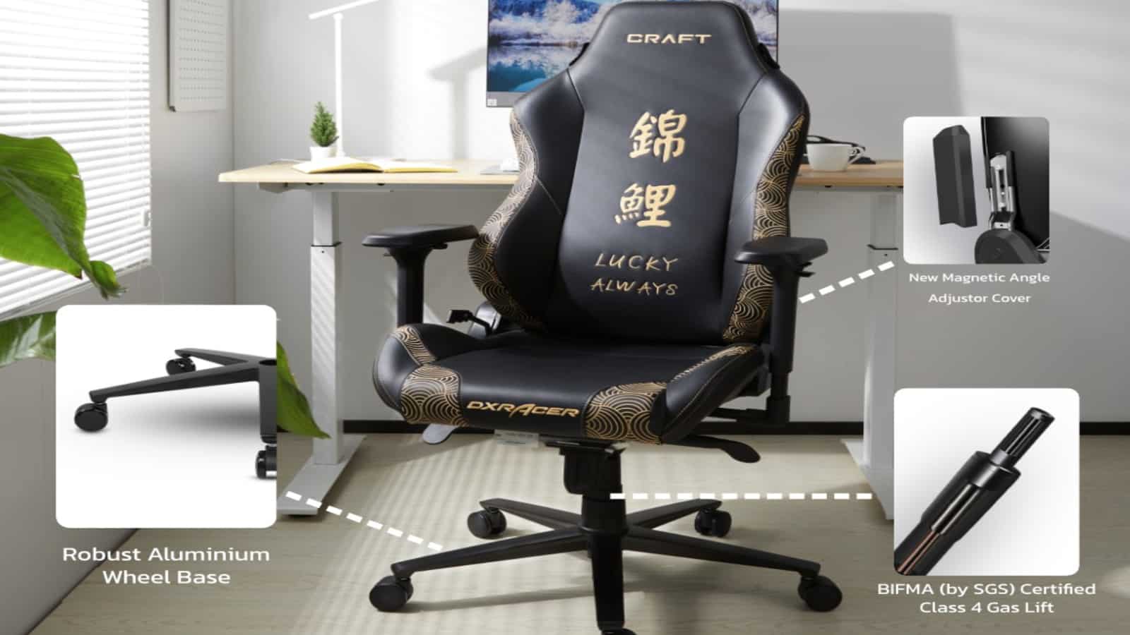 DXRacer Black and Gold Craft Series chair
