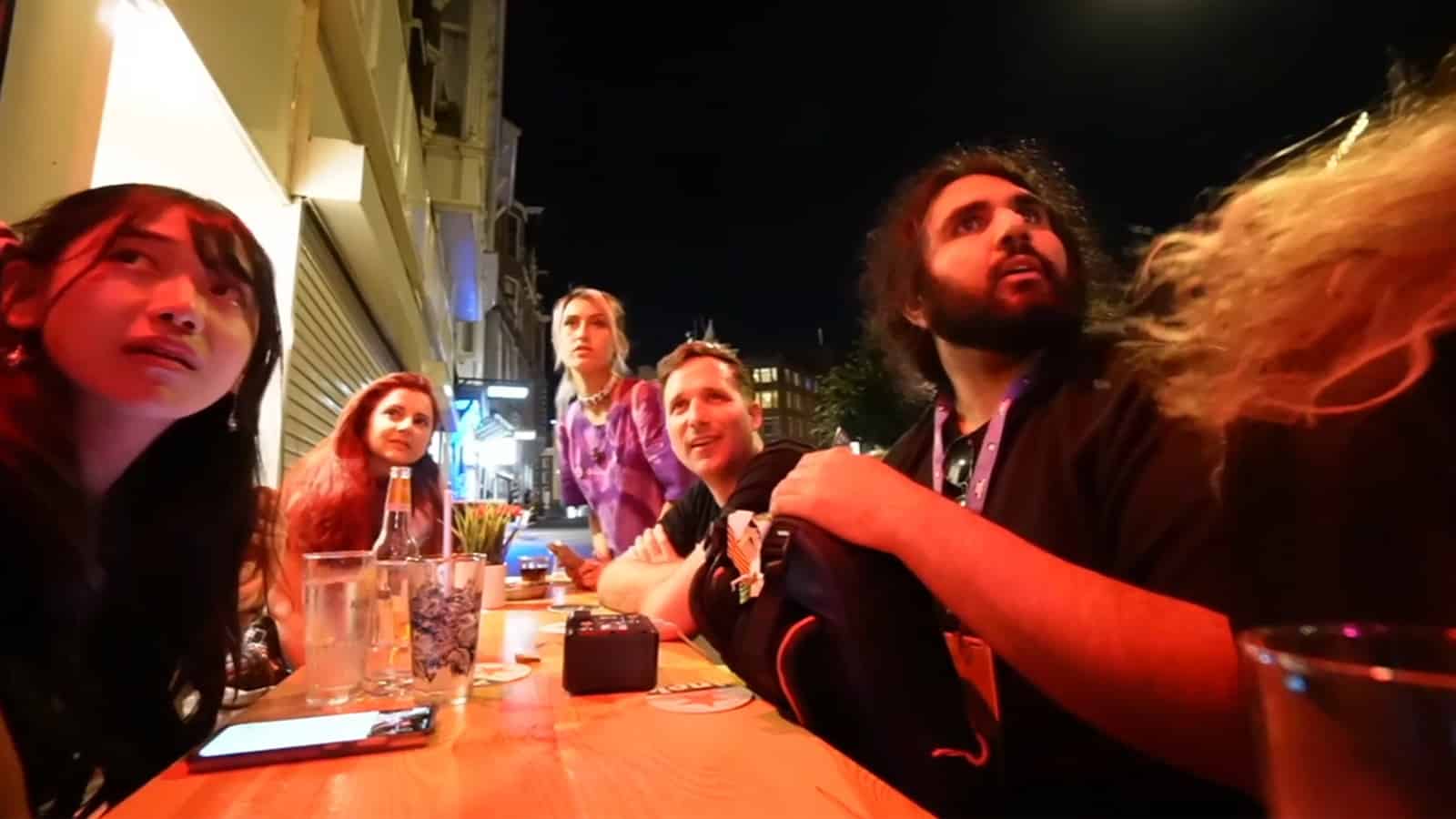 esfand and others drinking at twitchcon 2022