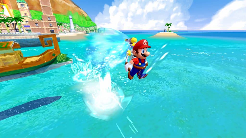 A screenshot of Super Mario Sunshine